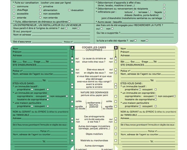 Comment remplir une déclaration de dégât des eaux Crédits Placements